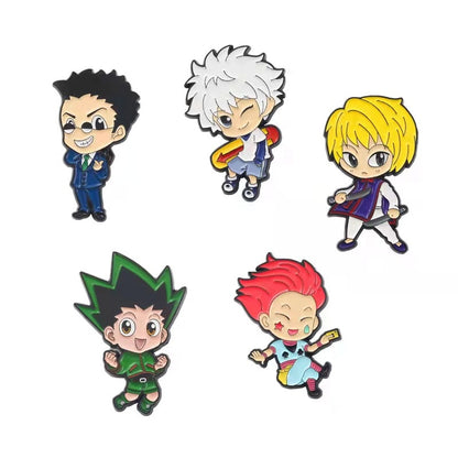 Classic HXH Enamel Pins Hunter Anime Characters Brooches Clothes Hat Backpack Pin Lapel Badges Jewelry Gifts Friends Wholesale