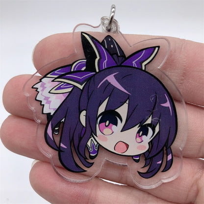 Anime DATE A LIVE Himekawa Yoshino Yatogami Tohka Tokisaki Kurumi Keychain Cosplay Accessories Pendant Cartoon Gift