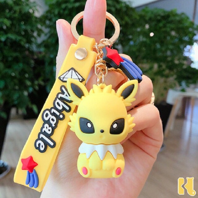 Pokemon Anime Figure Pikachu Keychain Toy Pet Eevee Leafeon Sylveon Flareon Umbreon Vaporeon Espeon Glaceon Jolteon Kids Gifts