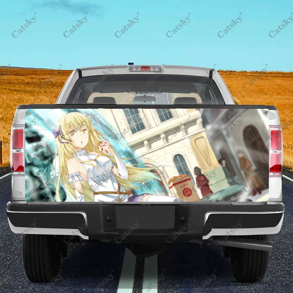 DanMachi Anime Truck Tailgate Sticker Decal Wrap Vinyl High-Definition Print Graphic Suitable for Pickup Trucks Weatherproof