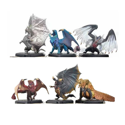 6pcs Set Monster Hunter Game Dragon Anime Figure Hot Dragon PVC Action Figures Collectible Model Toy