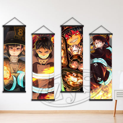 Fire Force Poster Hanging Scrolls Art Mural Shinra Kusakabe Canvas Painting Wall Picture Child Bedroom Home Cuadros Decoration