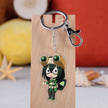 Keychain Anime Character My Hero Academia Deku Acrylic Keyring Japanese Cartoon Bag Handbag Gift For Student Comic Fans