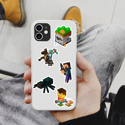 Minecraft Game Character Stickers Cool Sword Animal War Fight Decal for Laptop Luggage Phone Refrigerator Skateboard Kids Toys Waterproof Minecraft