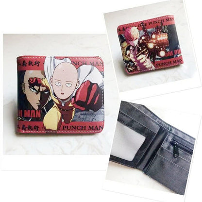 Anime ONE PUNCH MAN Saitama Wallet Young Men and Women Short Wallets Fashion PU Purse Cute Cosplay Gift