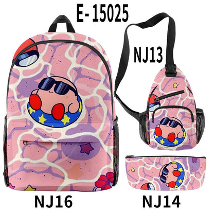 2023 NEW Anime Star Kabi Kirby Coin Purse 3D Children School Bags Kids Backpacks Kindergarten Chest Bag Crossbody Backpack