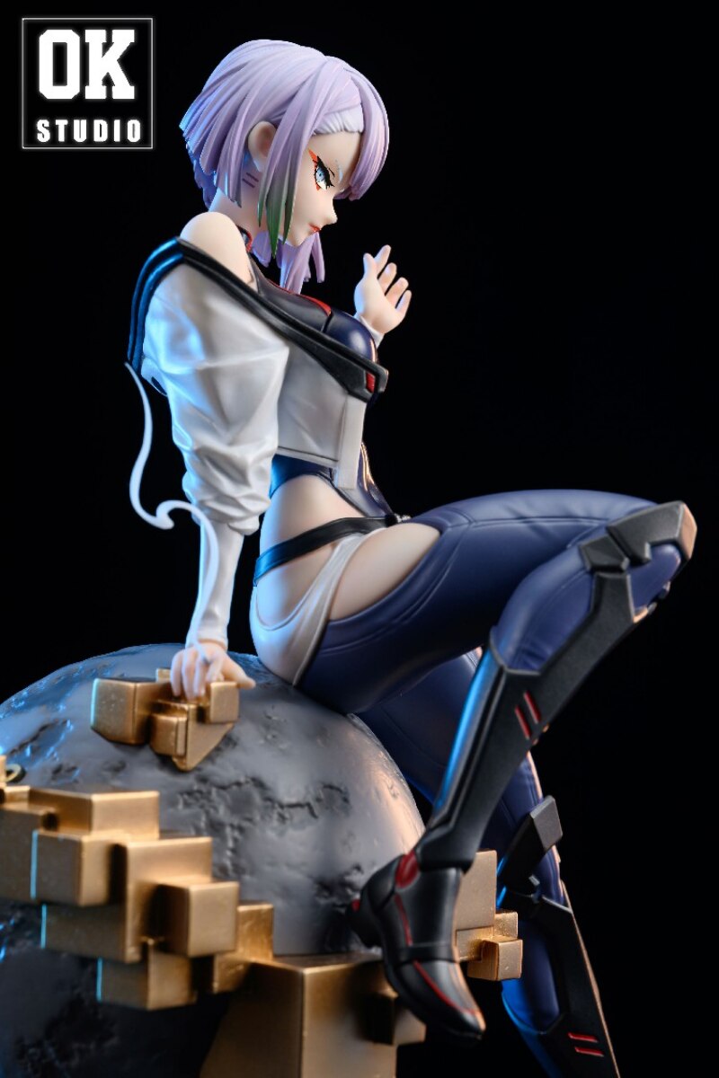 25Cm Ok Studio Gk Cyberpunk Edgerunners Lucy Game Action Figure Sexy Girl Statue Model Garage Kit Ornament Toys Doll Gift