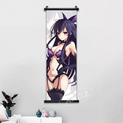 Anime Date A Live Poster Wall Art Canvas Kawaii Princess Pictures Modern Painting Tokisaki Kurumi Hanging Scroll Home Decor Gift