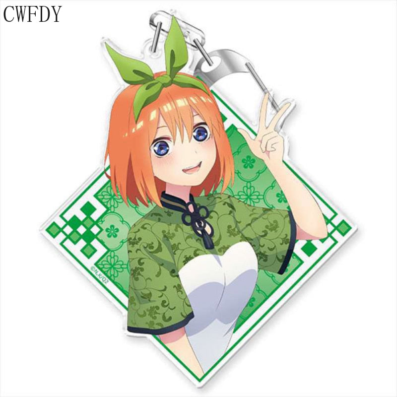 The Quintessential Quintuplets Keychain Anime Figure Nakano Ichika Nino Miku Yotsuba Itsuki Sisters Acrylic Charm Key Chain Gift