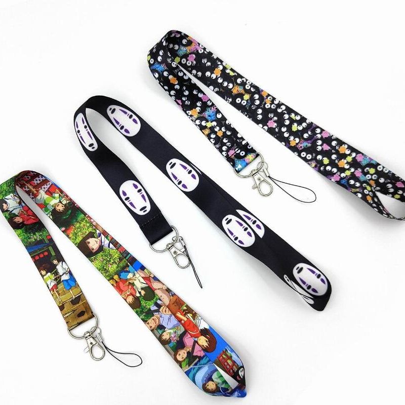 Spirited Away Cartoon Key Lanyard ID Badge Holders Animal Phone Neck Straps with Keyring Phone Accessories D107