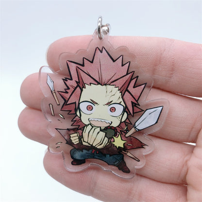 Anime My Hero Academia Cosplay Keychain Accessories Kirishima Eijiro Eraser Head Key Chain Pendant Cartoon Badge