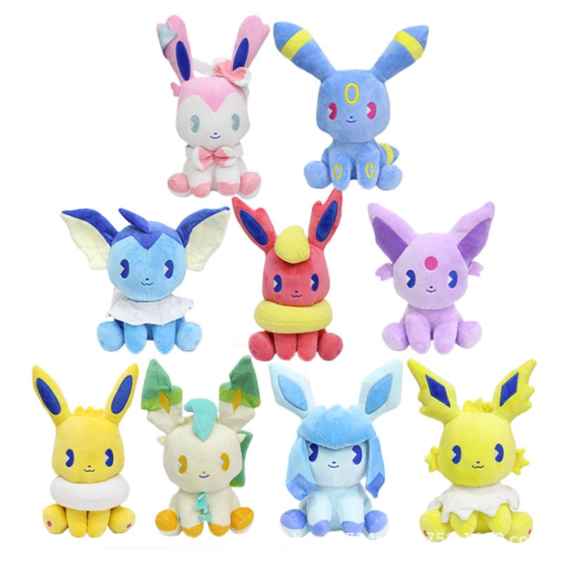 Pokemon Eevee Evolution Peluche Plush Toy Flareon Vaporeon Espeon Umbreon Leafeon Sylveon Pikachu Stuffed Doll Kid Xmas Gift