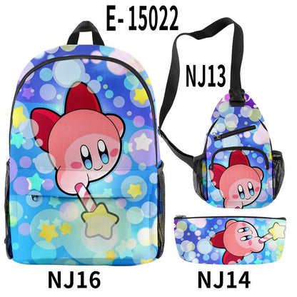 2023 NEW Anime Star Kabi Kirby Coin Purse 3D Children School Bags Kids Backpacks Kindergarten Chest Bag Crossbody Backpack