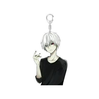 Anime Tokyo Ghoul Kaneki Ken Keychain Cosplay Acrylic Key Chain Pendant Keyring Prop