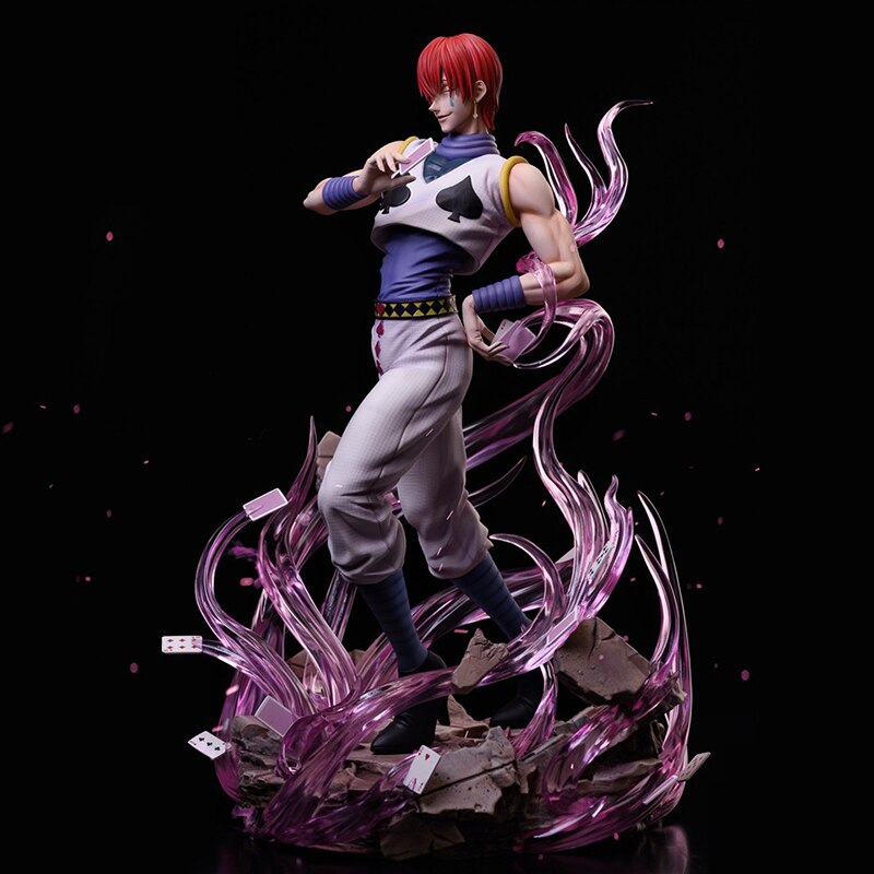 32cm Anime Hunter X Hunter Figure GK Hisoka with Replacement Head Action Figure PVC Collection Statue Model Toys for Gifts