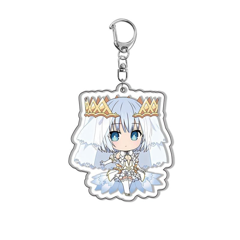 Anime Date A Live Collection Cosplay Keychain Figures Tokisaki Kurumi Yatogami Toka Himekawa Yoshino Acrylic Keyring Friend Gift