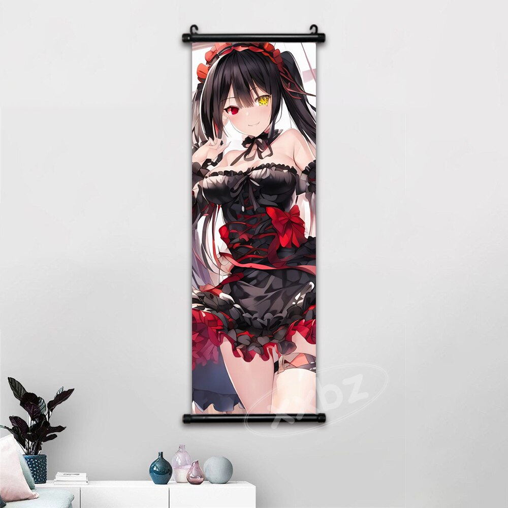 Anime Date A Live Poster Wall Art Canvas Kawaii Princess Pictures Modern Painting Tokisaki Kurumi Hanging Scroll Home Decor Gift