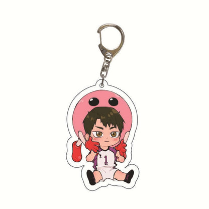 Cartoon Volleyball Boy Key Chain Ring Anime Haikyuu!! Keyring Cute Keychain Sleutelhanger New Keychain Accessories Pendant Gift