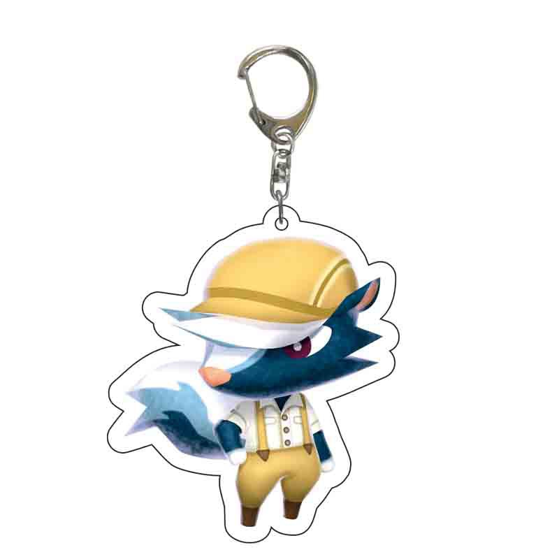 Game Animal Crossing Keychain Cartoon Animal Shaped Acrylic Pendant Keyring Fan Gift