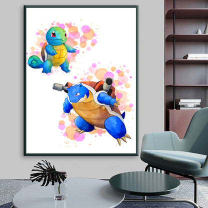 Japan Anime Peripherals Pokemon Pikachu Poster Mural Decoration Cartoon Wall Art Water Colours Canvas Painting Baby Kids Gifts