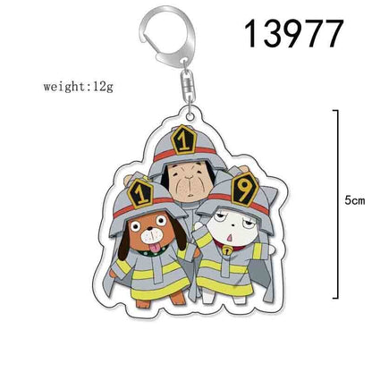 Anime Fire Force Key Chains Keychain Cosplay Acrylic Pendant Keyring Christmas Gift Prop