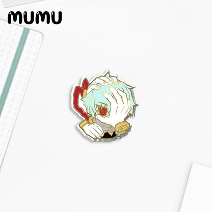 2022 New Anime My Hero Academia Lapel Pin Cute Deku Todoroki Acrylic Brooches Handmade Epoxy Jewelry Shirt Bag Badge