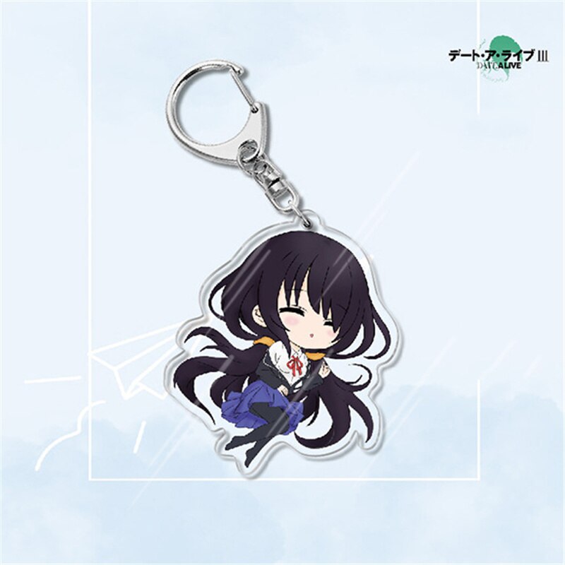 Japan Anime Date A Live Collection Cosplay Keychain Tokisaki Kurumi Yatogami Toka Himekawa Yoshino Acrylic Keyring Friends Gift