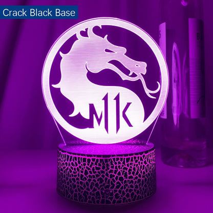 Game Mortal Kombat 11 Logo Night Light Led Touch Sensor Color Changing Nightlight for Kids Child Bedroom Decor Gift Table Lamp