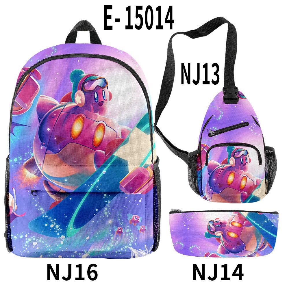 2023 NEW Anime Star Kabi Kirby Coin Purse 3D Children School Bags Kids Backpacks Kindergarten Chest Bag Crossbody Backpack