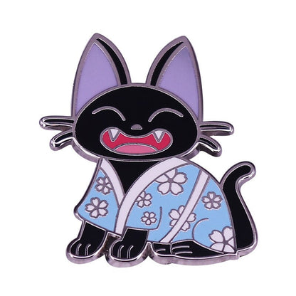 Kiki&#39;s Delivery Hard Enamel Pins Custom Cartoon Animal Cute Gigi Cat Brooches Anime Collect Lapel Badges Jewelry Gifts Wholesale Studio Ghibli