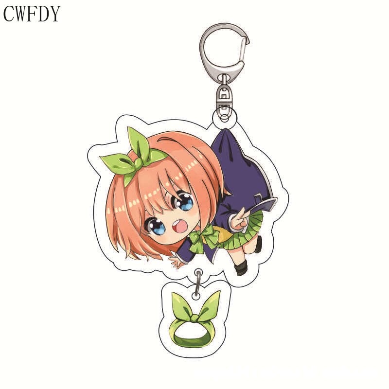 The Quintessential Quintuplets Keychain Anime Figure Nakano Ichika Nino Miku Yotsuba Itsuki Sisters Acrylic Charm Key Chain Gift