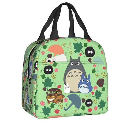 My Neighbor Totoro Insulated Lunch Bag for Women Waterproof Miyazaki Hayao Anime Cooler Thermal Lunch Box Kids School Children