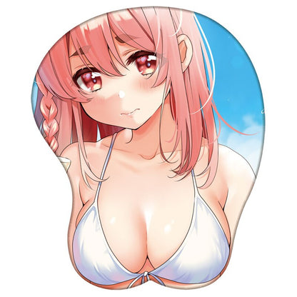 Rent A Girlfriend 3D Silicone Mousepad Ichinose Chizuru Ruka Sumi Nanami 3D Wristband Mouse Pad Anime 3D Wrist Rest MouseMat