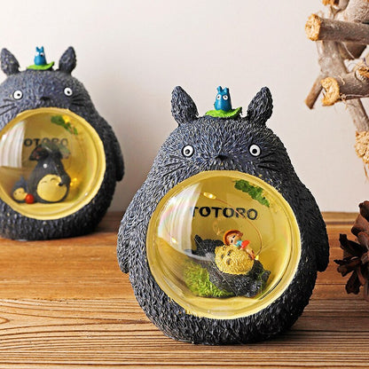 Anime My Neighbor Totoro Figures Model Toy LED Night Light Bedroom Ornament Miyazaki Hayao Totoro Star Light Kids Toys Gift