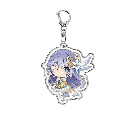 Anime Date A Live Collection Cosplay Keychain Figures Tokisaki Kurumi Yatogami Toka Himekawa Yoshino Acrylic Keyring Friend Gift