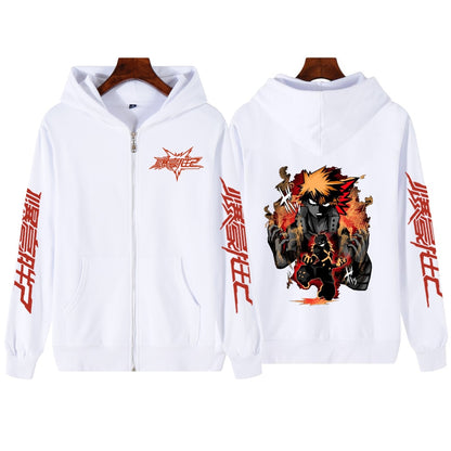 My Hero Academia Zip Up Jacket Anime Deku Graphic Print Hoodie Pullovers Unisex Fashion Harajuku Sweatshirt Casual Streetwear