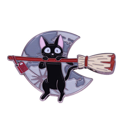 Kiki&#39;s Delivery Hard Enamel Pins Custom Cartoon Animal Cute Gigi Cat Brooches Anime Collect Lapel Badges Jewelry Gifts Wholesale Studio Ghibli