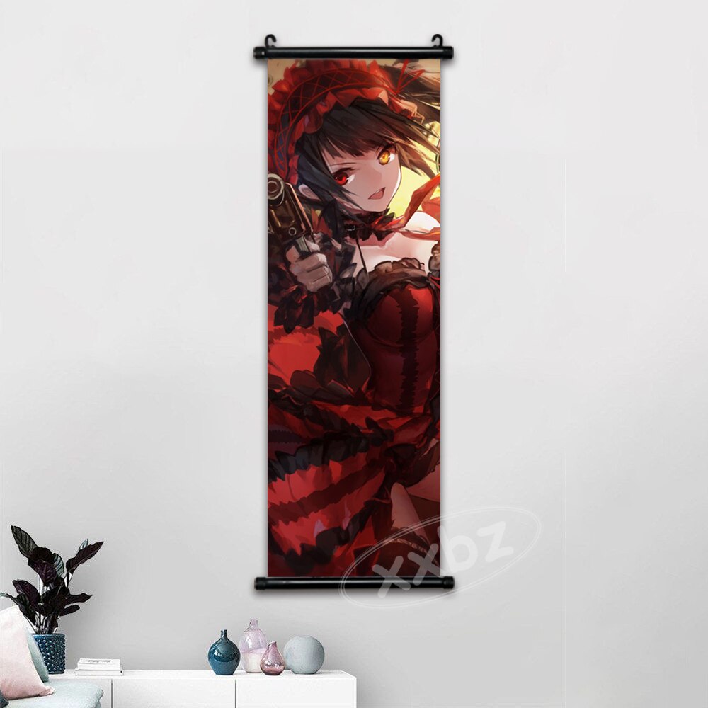 Anime Date A Live Poster Wall Art Canvas Kawaii Princess Pictures Modern Painting Tokisaki Kurumi Hanging Scroll Home Decor Gift