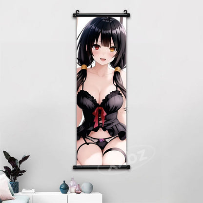 Anime Date A Live Poster Wall Art Canvas Kawaii Princess Pictures Modern Painting Tokisaki Kurumi Hanging Scroll Home Decor Gift