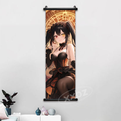 Anime Date A Live Poster Wall Art Canvas Kawaii Princess Pictures Modern Painting Tokisaki Kurumi Hanging Scroll Home Decor Gift