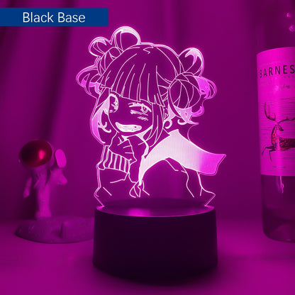 Newest MY HERO ACADEMIA Himiko Toga 3D ANIME LAMP Boku no Hero Academia Cross my body Night lights For Bedroom Decoration