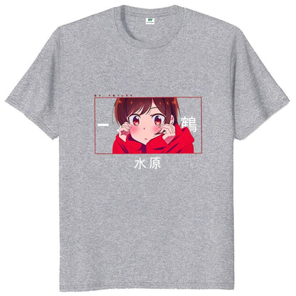 Rent A Girlfriend Anime T Shirt Chizuru Ichinose Kanojo Okarishimasu Japanese Manga Series Classic T-Shirt 100% Cotton EU Size