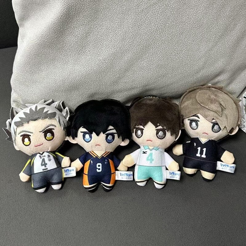 10cm Mini Haikyuu Plush Toy Volleyball Stuffed Doll Hinata Shoyo Tobio Kageyama Yu Nishinoya Plush Pendant Keychain Toy For Gift