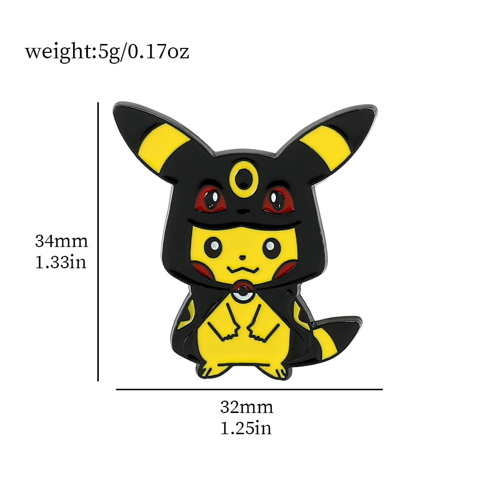 Pokemon Pikachu Anime Metal Enamel Brooch Badges on Backpack Clothing Lapel  jackets Jeans Accessories Jewelry Decoration Gift