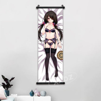 Anime Date A Live Poster Wall Art Canvas Kawaii Princess Pictures Modern Painting Tokisaki Kurumi Hanging Scroll Home Decor Gift