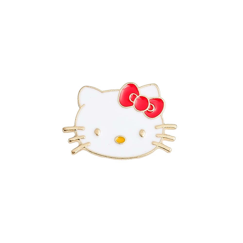 Fashion Kawaii Cinnamoroll My Melody Hello Kitty Sanrio Brooch Strawberry Creative Cute Metal Brooch Wholesale