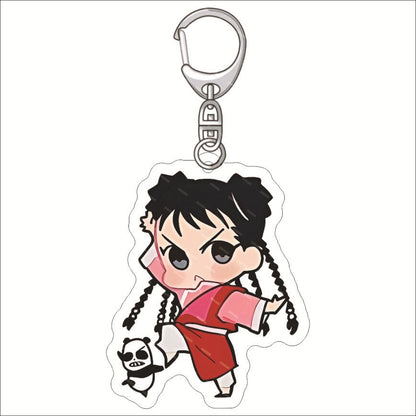 KeyChain Men Fullmetal Alchemist Key Chain Women Acrylic Key Ring Edward Elric Alphonse Pendant Winry Rockbell Party Kids Gift