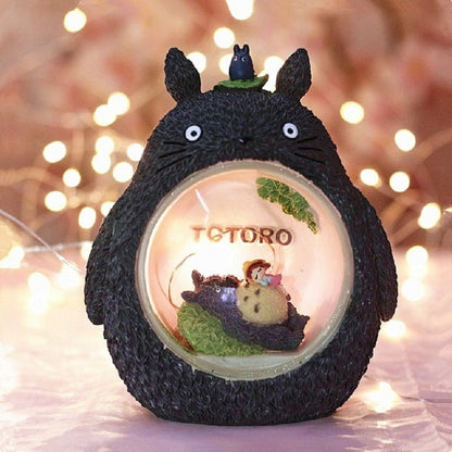 Anime My Neighbor Totoro Figures Model Toy LED Night Light Bedroom Ornament Miyazaki Hayao Totoro Star Light Kids Toys Gift