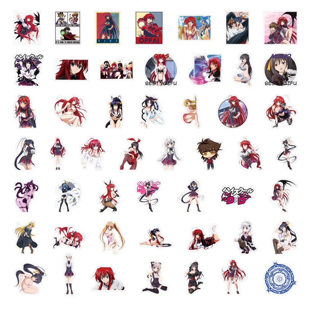 10/30/50/100PCS High School DXD Stickers Hentai Sexy Cute Girl Sticker DIY Laptop Suitcase Phone Notebook Sticker Classic Toys