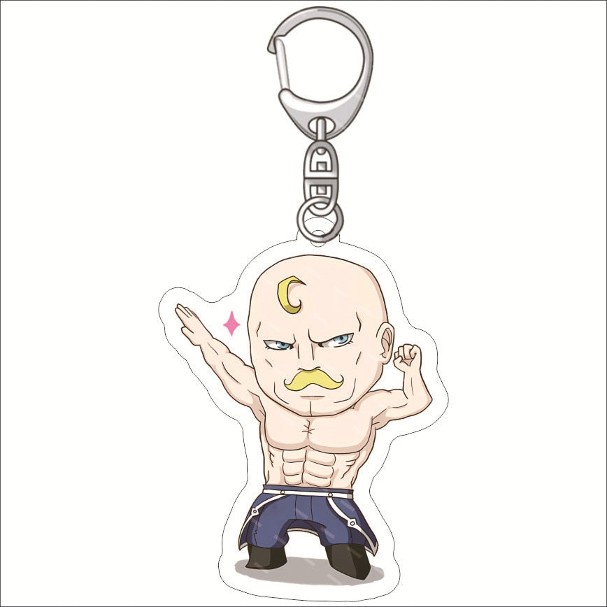 KeyChain Men Fullmetal Alchemist Key Chain Women Acrylic Key Ring Edward Elric Alphonse Pendant Winry Rockbell Party Kids Gift